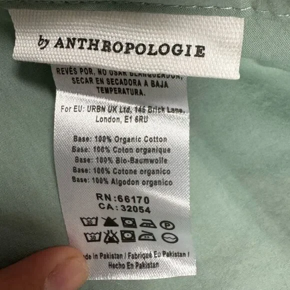 Anthropologie Besiana Organic Percale Shams, Set of 2 Queen - Picture 7 of 7